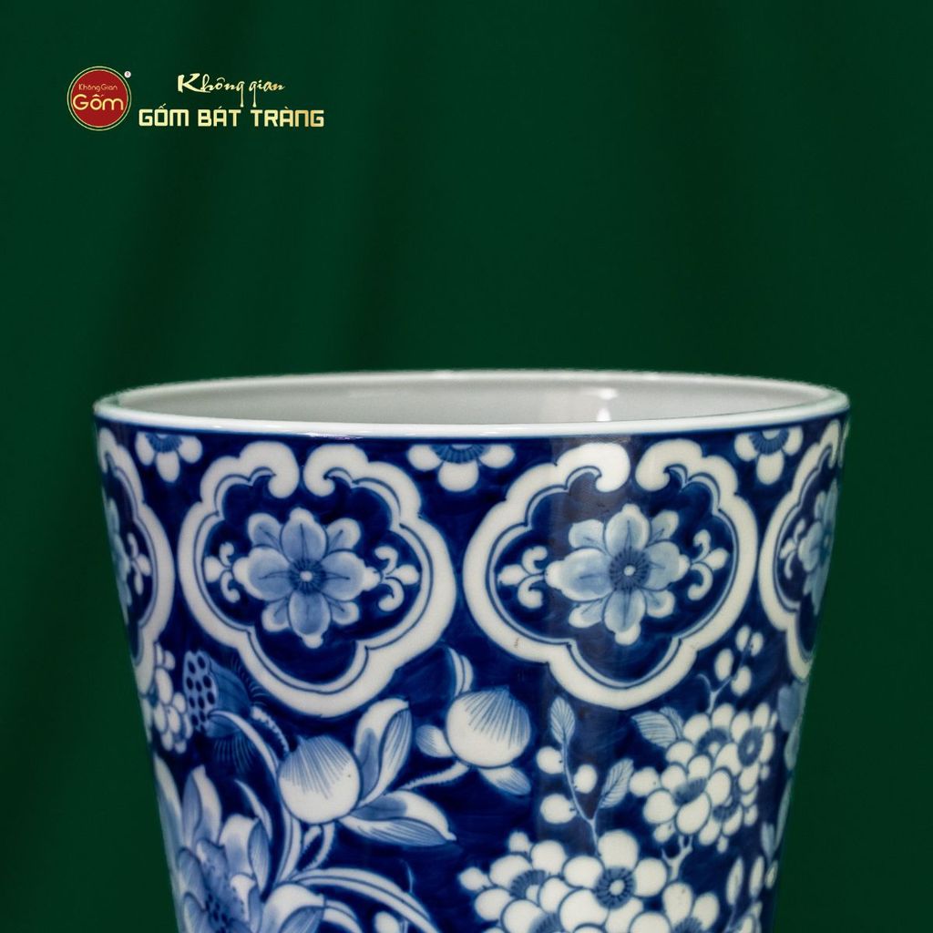 Tỏi Bình Cửu Ngư Chầu Nguyệt Lam Ngọc Bình An