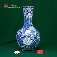 Tỏi Bình Cửu Ngư Chầu Nguyệt Lam Ngọc Bình An