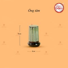 Bộ Ấm Chén Tròn Múi Xanh Ngọc