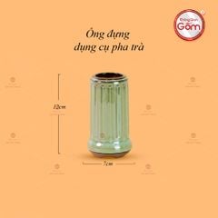 Bộ Ấm Chén Tròn Múi Xanh Ngọc