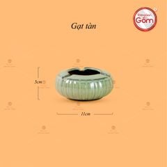 Bộ Ấm Chén Tròn Múi Xanh Ngọc