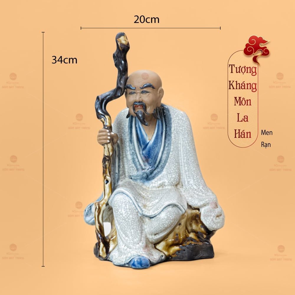 Bộ Tượng Thập Bát Lan Hán Men Rạn
