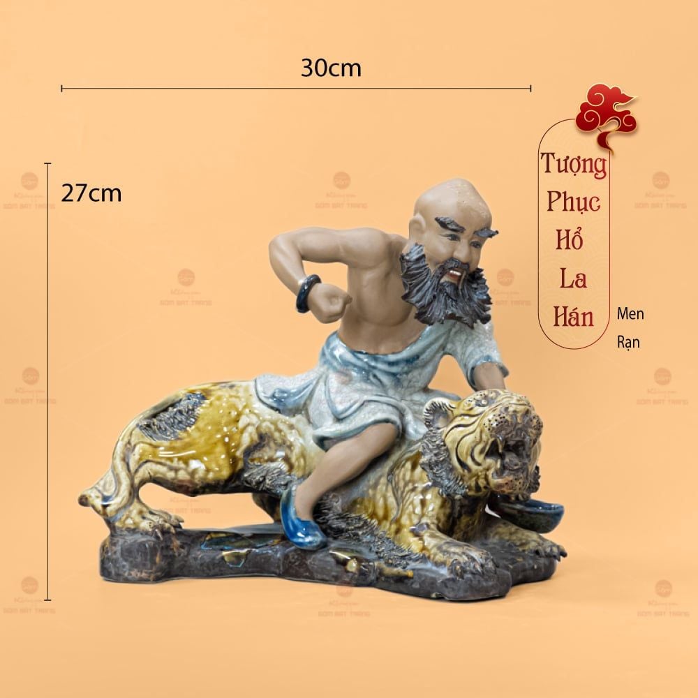 Bộ Tượng Thập Bát Lan Hán Men Rạn