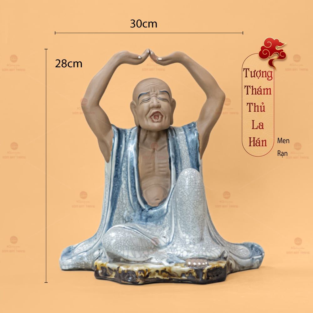 Bộ Tượng Thập Bát Lan Hán Men Rạn