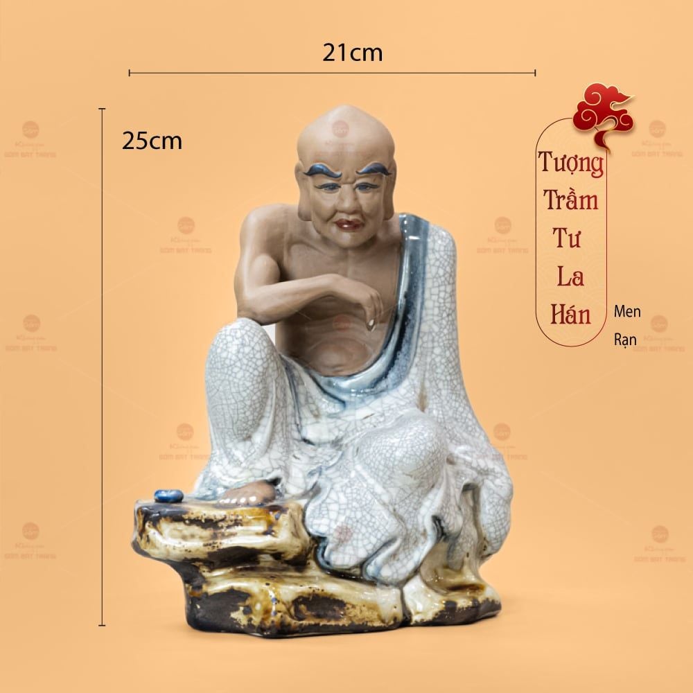 Bộ Tượng Thập Bát Lan Hán Men Rạn