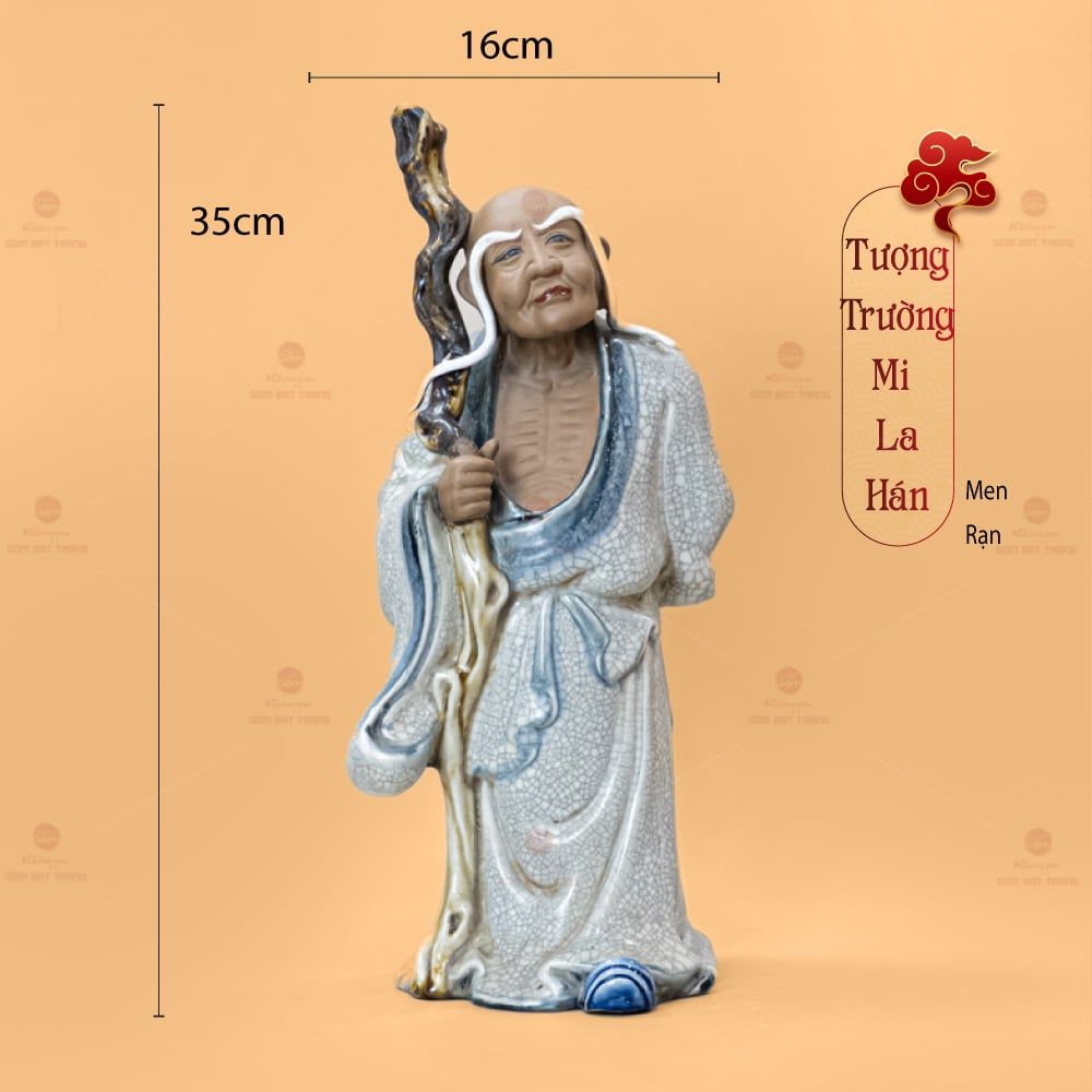 Bộ Tượng Thập Bát Lan Hán Men Rạn