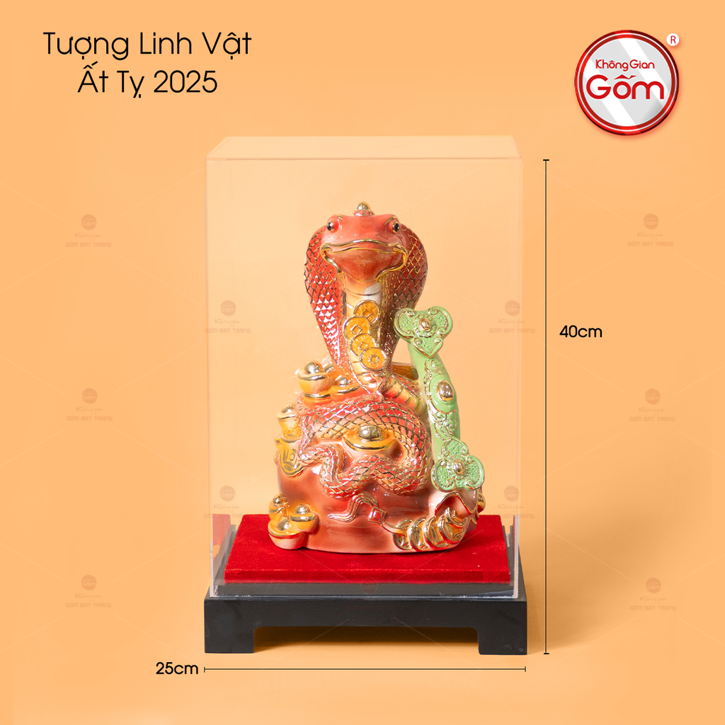 Tượng Linh Vật Ất Tỵ 2025 Vẽ Vàng