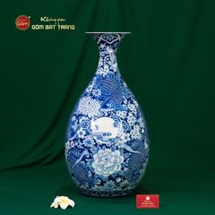 Tỳ Bà Cửu Ngư Chầu Nguyệt Lam Ngọc Bình An