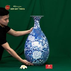 Tỳ Bà Cửu Ngư Chầu Nguyệt Lam Ngọc Bình An