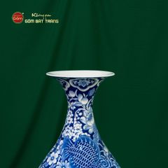 Tỳ Bà Cửu Ngư Chầu Nguyệt Lam Ngọc Bình An