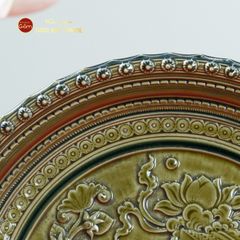 Đĩa Trưng Bày Đắp Nổi Kỳ Lân Chở Sách
