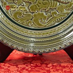 Đĩa Trưng Bày Đắp Nổi Kỳ Lân Chở Sách
