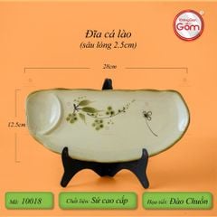 Bộ Bát Đĩa Bát Tràng Men Kem Đào Chuồn