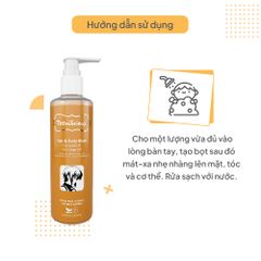 Sữa Tắm Gội Toàn Thân Chiết Xuất Hoa Cúc Và Xô Thơm Teenilicious Hair & Body Wash Chamomile & Clary Sage Oil 200ml
