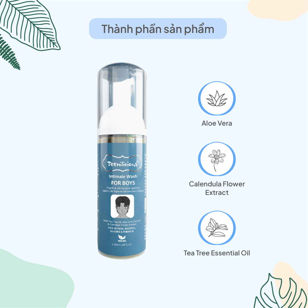 Bọt Vệ Sinh Nam Teenilicious Intimate Wash For Boys 50ml