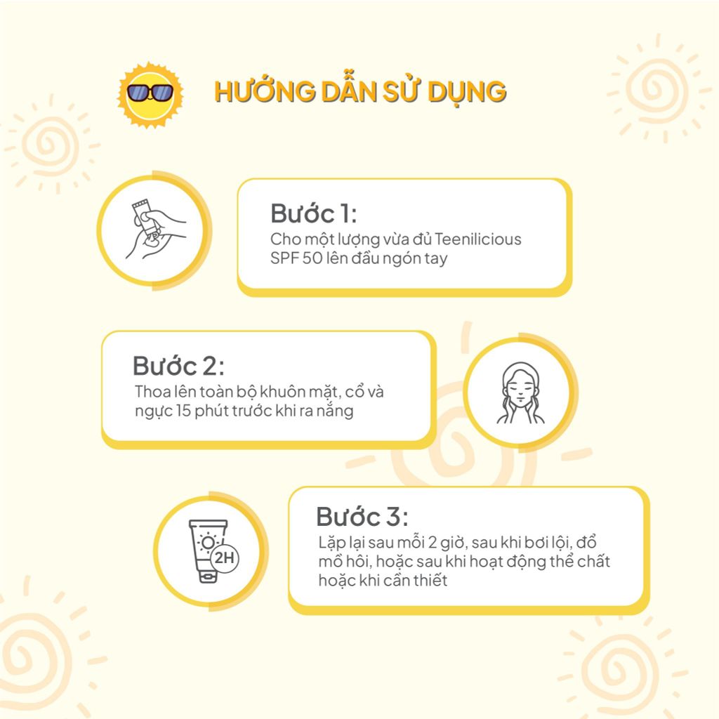 Kem Chống Nắng Mỏng Nhẹ Dành Cho Da Dầu Mụn Và Nhạy Cảm Teenilicious SPF 50 PA+++ Gel 75g