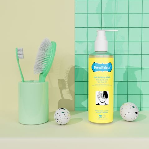 Sữa Tắm Gội Toàn Thân Chiết Xuất Buriti Và Tràm Trà Teenilicious Hair & Body Wash With Buriti Oil & Tea Tree Oil 200ml