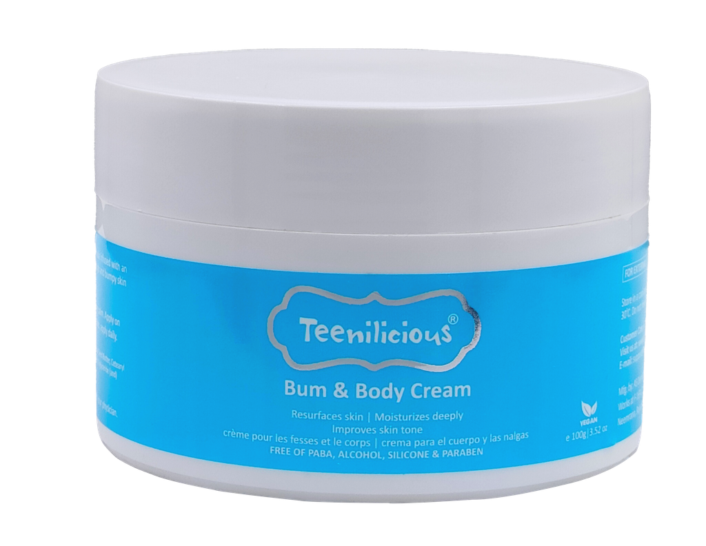 Kem Dưỡng Da, Làm Sáng Da Vùng Mông Và Toàn Thân Teenilicious Bum & Body Cream 100g