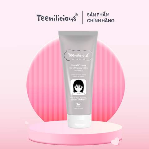 Kem Dưỡng Da Tay Chiết Xuất Hạt Argan Và Dâu Tằm Teenilicious Hand Cream With Moroccan Oil & Mulberry 60g