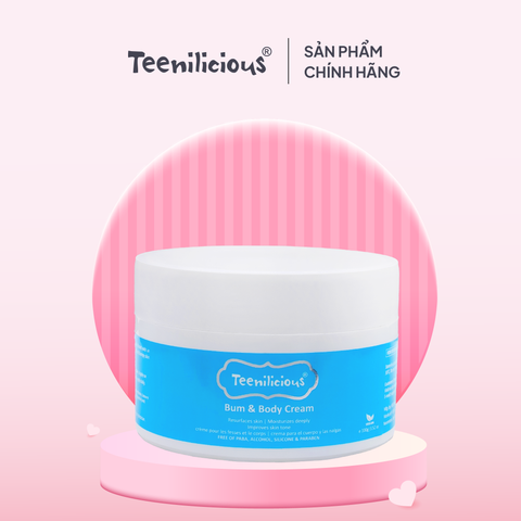 Kem Dưỡng Da, Làm Sáng Da Vùng Mông Và Toàn Thân Teenilicious Bum & Body Cream 100g