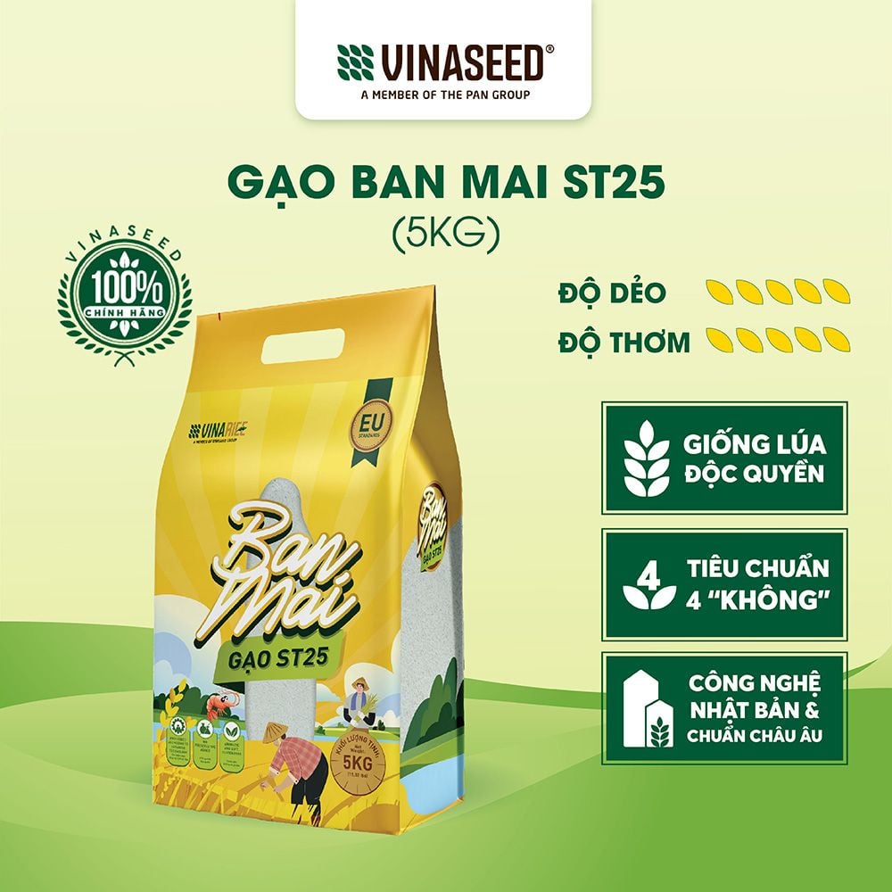  Gạo ST25 Ban Mai Vinaseed Túi 5Kg 