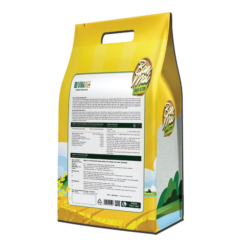  Gạo ST25 Ban Mai Vinaseed Túi 5Kg 