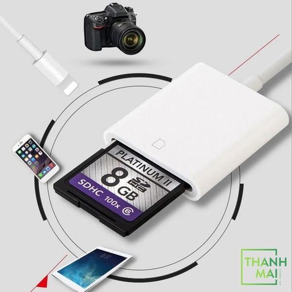 Đầu đọc thẻ SD OTG Lightning cho Iphone