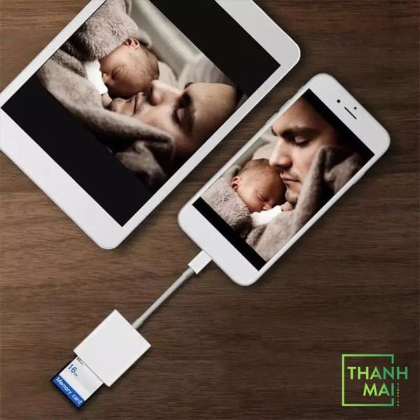 Đầu đọc thẻ SD OTG Lightning cho Iphone