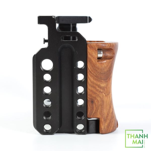 Niceyrig Cage with Wooden Handgrip for Sony Alpha a6000 | a6100 | a6300 | a6400 | a6500