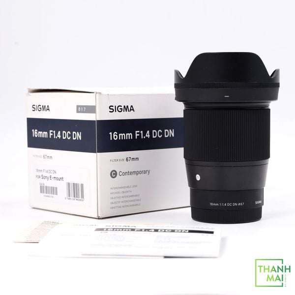 Ống kính Sigma 16mm f/1.4 DC DN Contemporary For Sony | Chính Hãng