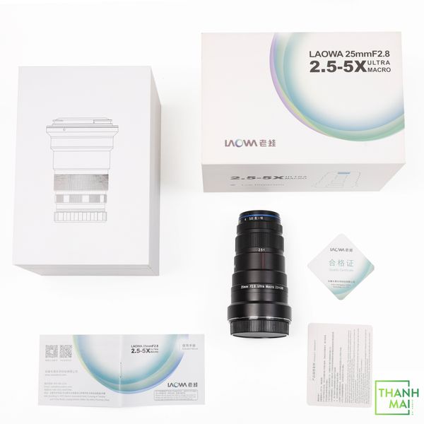 Ống Kinh Laowa 25mm f/2.8 2.5-5X Ultra Macro For L-Mount ( Fullbox )