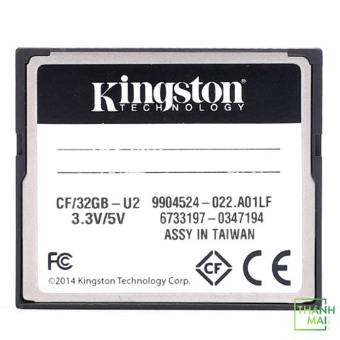 Thẻ Nhớ CompactFlash (CF) Kingston Ultimate 32GB 600X 90/90 MBs ( CF/32GB-U2 )