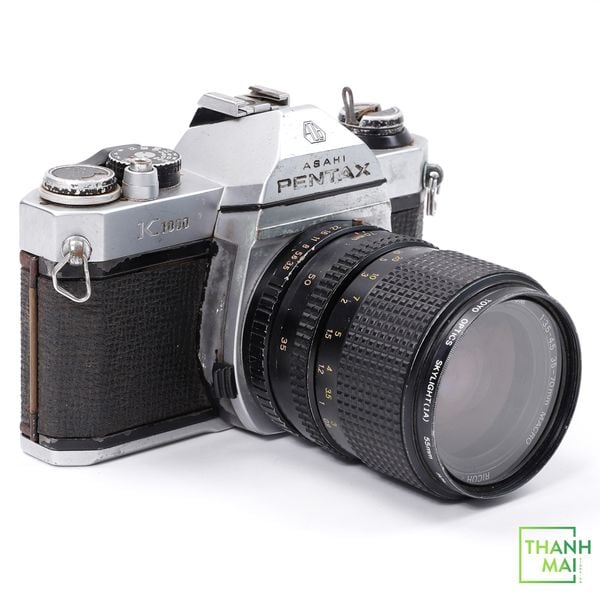 Máy ảnh Film Pentax ASAHI K1000 kèm Ống kính RICOH 35-70mm F/3.5-4.5 | Decor