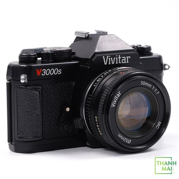 Máy ảnh Film Vivitar V3000s kèm Ống Kính MF Vivitar 50mm f/1.7 MC