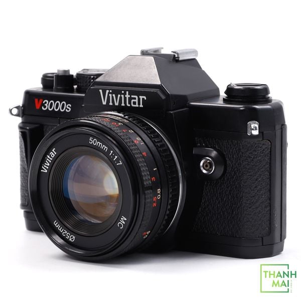 Máy ảnh Film Vivitar V3000s kèm Ống Kính MF Vivitar 50mm f/1.7 MC