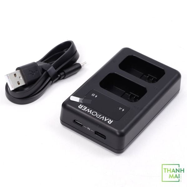 Bộ sạc đôi và 2 pin RAVPOWER RP-PB056 ( Sony NP-FW50 ) | Chính Hãng