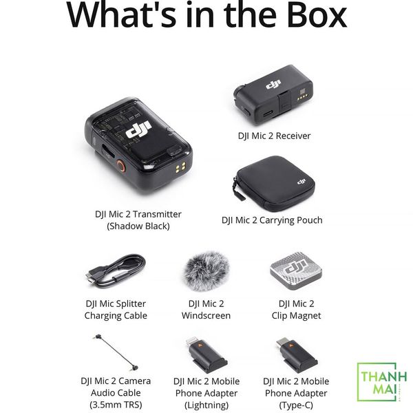 Microphone không dây DJI Mic 2 (1 TX + 1 RX)