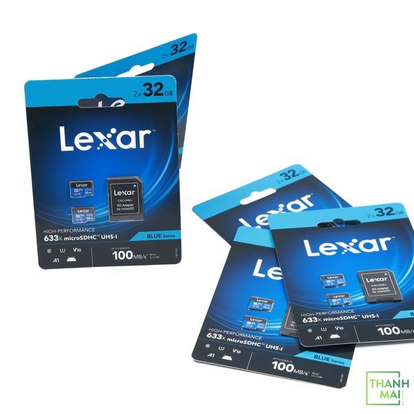 Thẻ Nhớ Lexar High-Performance 633x microSDHC/microSDXC UHS-I 32GB Memory Card 2 Pack | LMS0633032G-B2ANU