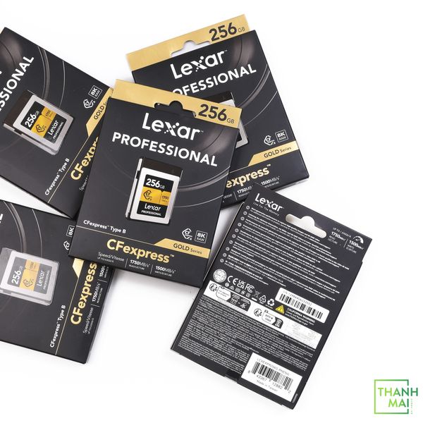 Thẻ nhớ CFexpress Lexar Professional 256GB Type B GOLD Series ( LCXEXPR256G-RNENG )