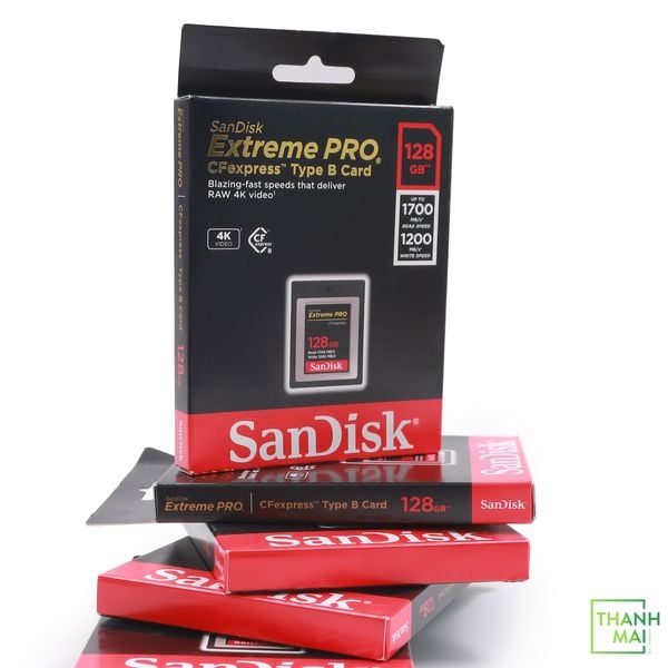 Thẻ nhớ CFexpress 2.0 SanDisk Extreme Pro 128GB Type B SDCFE-128G-GN4NN