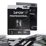 Thẻ Nhớ Lexar 128GB Professional SILVER PRO SDXC UHS-II Card Delivers Up To 280MB/S Read And 120MB/S | LSDSIPR128G-BNNNU