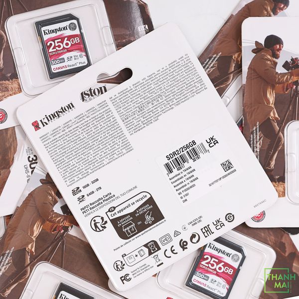 Thẻ nhớ SD Kingston Canvas React Plus V90 300Mbs/260Mbs UHS II ( SDR2/ 256GB )