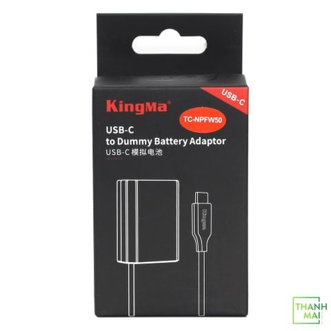 Pin ảo Dummy Kingma NP-FW50 Type C | New, chính Hãng