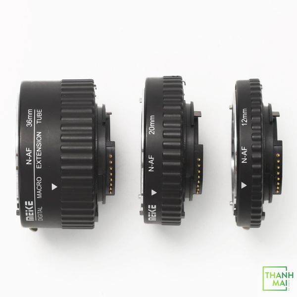 Meike Auto Focus Macro Extension Tube Set Metal Mount 12mm 20mm 36mm for Nikon AF AF-S DX FX SLR Cameras