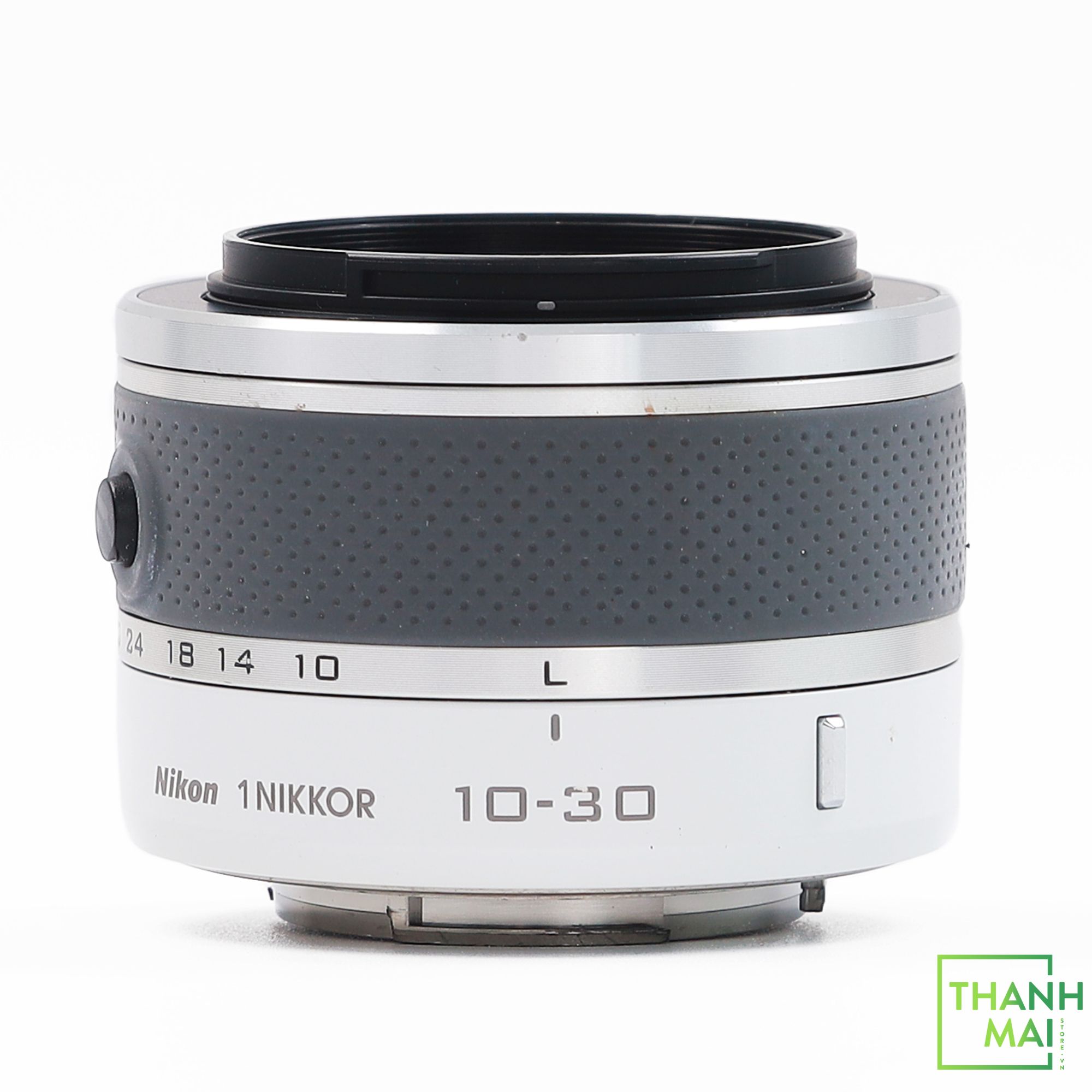 A&R White Lens Shade Hood For Nikon 1 V1 J1 NIKKOR VR 10-30mm – Replaces HB-N103, 30mm Fit