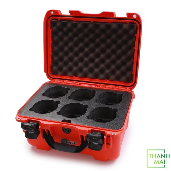 Nanuk 918 Waterproof Hard Case with Custom Foam Insert for 6 Lenses - Orange