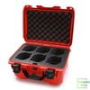 Nanuk 918 Waterproof Hard Case with Custom Foam Insert for 6 Lenses - Orange
