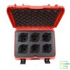 Nanuk 918 Waterproof Hard Case with Custom Foam Insert for 6 Lenses - Orange