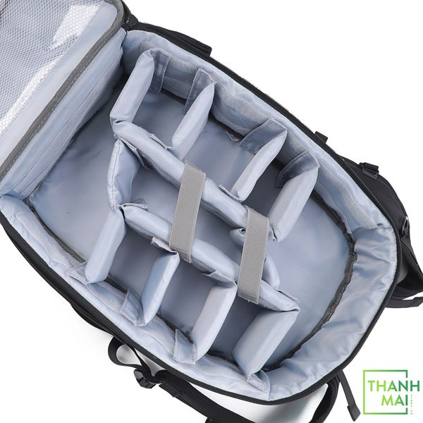 Balo MOSISO Camera Backpack, DSLR/SLR/Mirrorless Photography Camera Bag 15-16 inch Waterproof Hardshell Case with Tripod Holder&Laptop Compartment Compatible with Canon/Nikon/Sony, Black