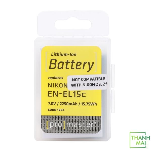 Pin ProMaster EN-EL15c Lithium-Ion Battery (for Nikon Z6 II, Z7 II, Z6, Z7, D850, D810, D780, D7500, D7200, D610, D500)
